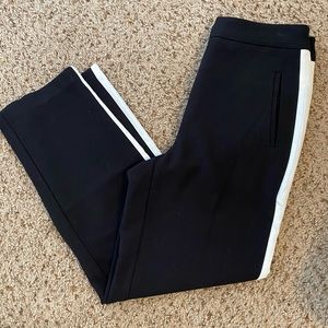 NWT Black Pants with White Stripe